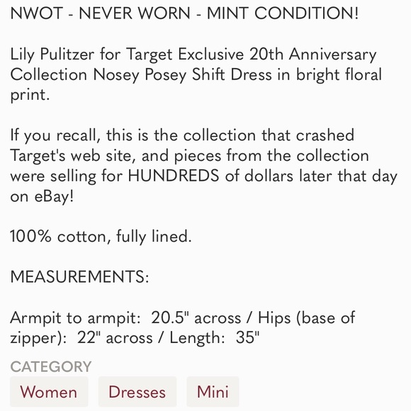 COPY - COPY - NWOT Lily Pulitzer for Target Nosey… - Picture 13 of 13